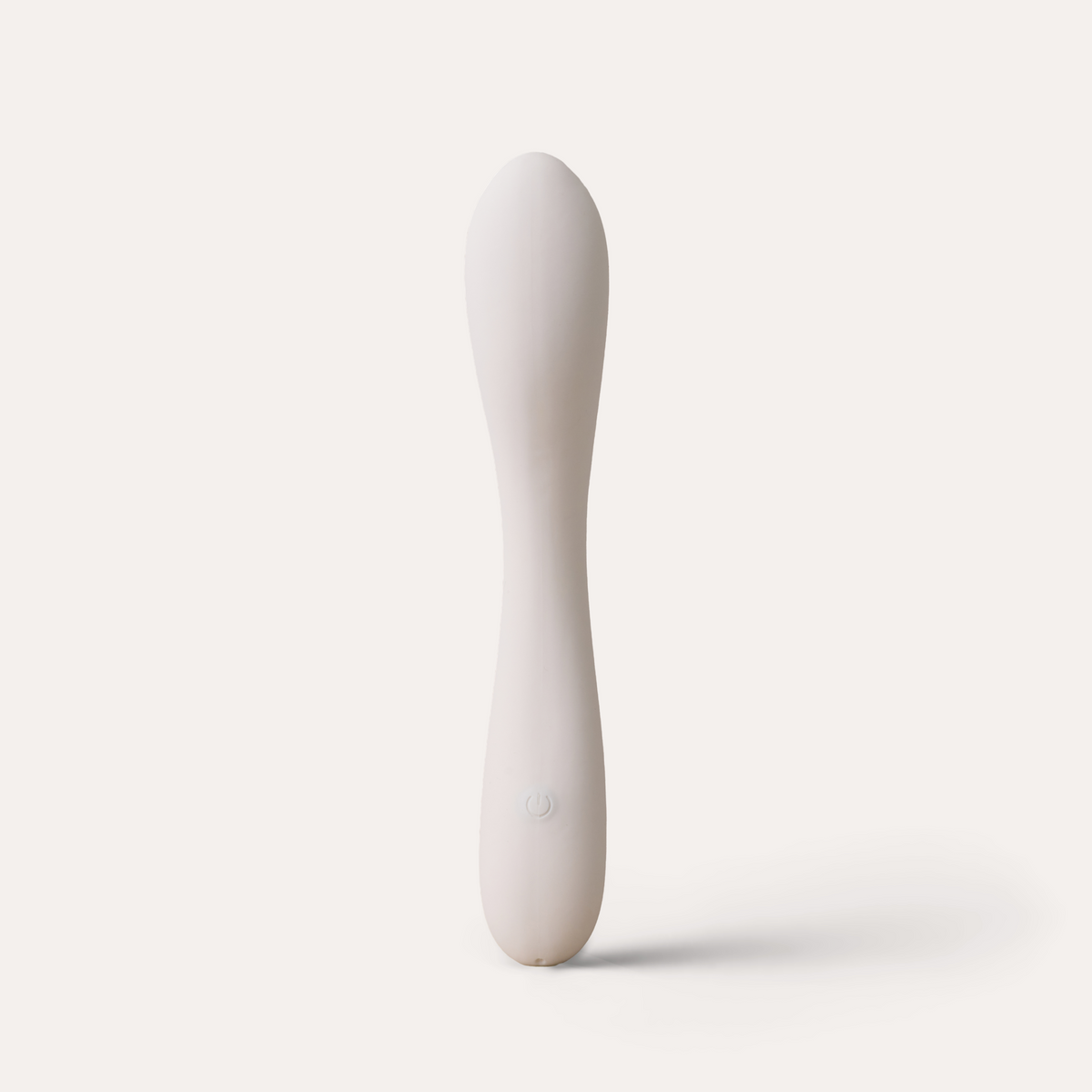 The Stir in cream standing upright, front view with power button
