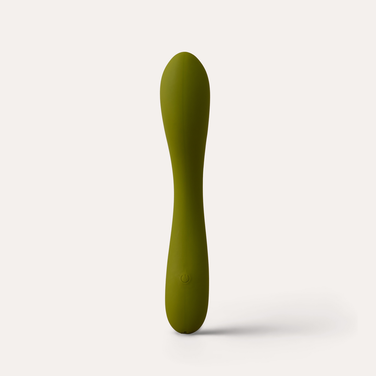 The Stir in fern green standing upright, front view with power button